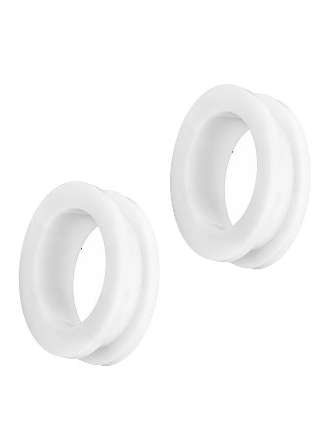 Decentraland 2 Pcs White Acrylic Double Flared Ear Gauges Ear Plugs Tunnels Body Piercing Jewelry 1/2"(12mm) - Image 1